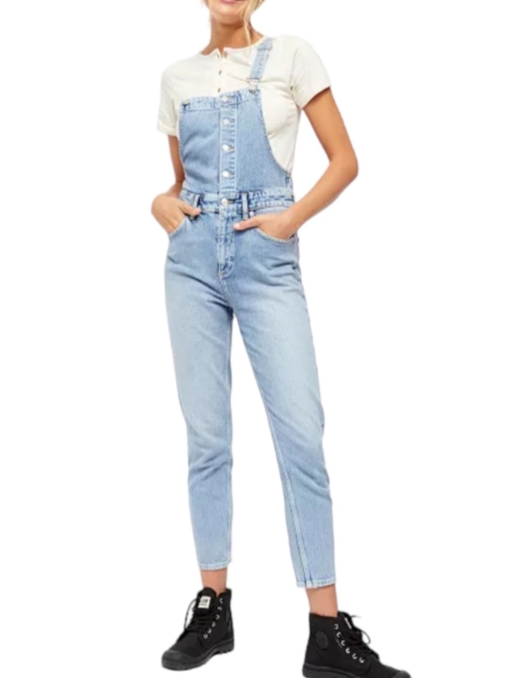 Free People We the Free Shelby Denim Overalls Size 26